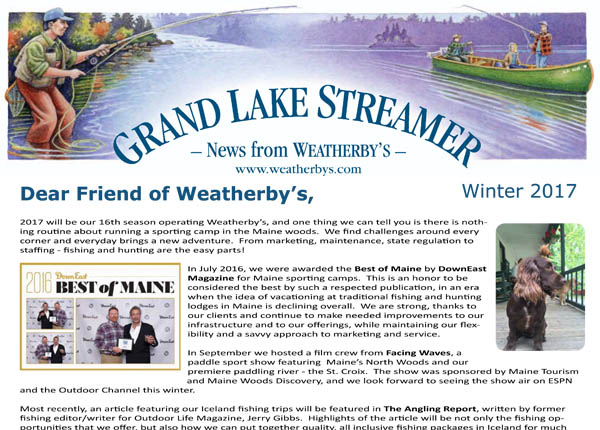 2017 Weatherby's Winter Newsletter 